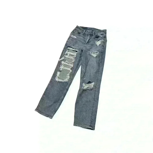 American Eagle Highest 90s Boyfriend Jeans Distressed Denim Women's Size 00 - Picture 2 of 6